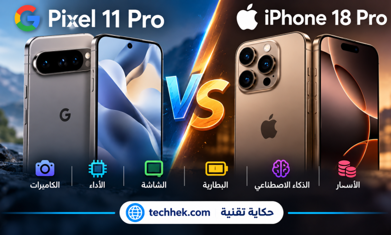 مقارنة Google Pixel 11 Pro مقابل iPhone 18 Pro من حيث الكاميرات والأداء والشاشة والبطارية والأسعار