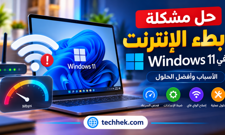 حل مشكلة بطء الإنترنت في Windows 11 وتحسين سرعة الواي فاي